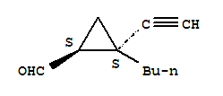 反式-(9ci)-2-丁基-2-乙炔-環(huán)丙烷羧醛結構式_72206-29-2結構式