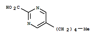2-Pyrimidinecarboxylic acid, 5-pentyl-(9ci) Structure,72790-10-4Structure