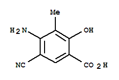 Benzoic acid, 4-amino-5-cyano-2-hydroxy-3-methyl-(9ci) Structure,72817-94-8Structure