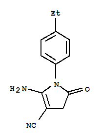 1H-pyrrole-3-carbonitrile,2-amino-1-(4-ethylphenyl)-4,5-dihydro-5-oxo-(9ci) Structure,732291-60-0Structure