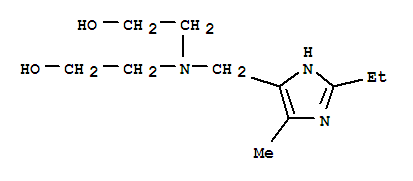 (9ci)-2,2-[[(2-乙基-5-甲基-1H-咪唑-4-基)甲基]亞氨基]雙-乙醇結構式_745744-48-3結構式