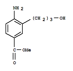 Benzoic acid, 4-amino-3-(3-hydroxypropyl)-, methyl ester (9ci) Structure,746622-08-2Structure