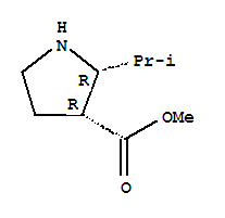(2r,3r)-rel-(9ci)-2-(1-甲基乙基)-3-吡咯烷羧酸甲酯結構式_748777-16-4結構式