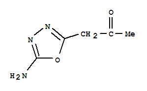 (9ci)-1-(5-氨基-1,3,4-噁二唑-2-基)-2-丙酮結構式_74949-73-8結構式