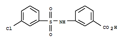 3-[[(3-氯苯基)磺?；鵠氨基]苯甲酸結(jié)構(gòu)式_749884-42-2結(jié)構(gòu)式