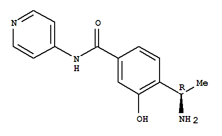(r)-(9ci)-4-(1-氨基乙基)-3-羥基-n-4-吡啶-苯甲酰胺結構式_757165-17-6結構式