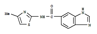 1H-benzimidazole-5-carboxamide,n-(4-methyl-2-thiazolyl)-(9ci) Structure,757197-85-6Structure