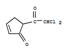 (9ci)-5-(二氯乙?；?-2-環(huán)戊烯-1-酮結(jié)構(gòu)式_76430-32-5結(jié)構(gòu)式