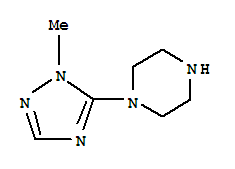 (9ci)-1-(1-甲基-1H-1,2,4-噻唑-5-基)-哌嗪結(jié)構(gòu)式_774130-76-6結(jié)構(gòu)式