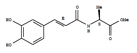 N-[(2Z)-3-(3,4-二羥基苯基)-2-丙烯?；鵠-L-丙氨酸甲酯結(jié)構(gòu)式_778624-05-8結(jié)構(gòu)式