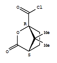 (1r)-(9ci)-7,7-二甲基-3-氧代-2-噁雙環(huán)[2.2.1]庚烷-1-羰酰氯結構式_78436-33-6結構式