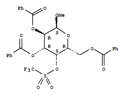 2,3,6-三-o-苯甲?；?4-o-三氟甲烷硫壬基-α-d-半乳糖吡喃糖苷甲酯結(jié)構(gòu)式_79580-70-4結(jié)構(gòu)式