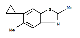 Benzothiazole, 6-cyclopropyl-2,5-dimethyl-(9ci) Structure,799254-34-5Structure