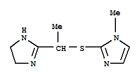 (8ci)-2-[1-[(1-甲基咪唑-2-基)硫代]乙基]-2-咪唑啉結構式_802046-03-3結構式