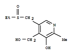 (8ci)-5-[(乙基亞磺?；?甲基]-3-羥基-2-甲基-4-吡啶甲醇結(jié)構(gòu)式_802593-02-8結(jié)構(gòu)式