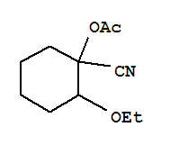 Cyclohexanecarbonitrile, 1-(acetyloxy)-2-ethoxy-(9ci) Structure,804563-81-3Structure