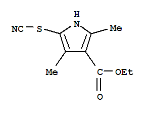 1H-pyrrole-3-carboxylicacid,2,4-dimethyl-5-thiocyanato-,ethylester(9ci) Structure,806632-20-2Structure