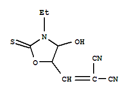 (9ci)-[(3-乙基-4-羥基-2-硫氧代-5-噁唑啉)亞甲基]-丙二腈結構式_807266-80-4結構式