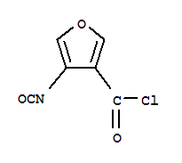 (9ci)-4-異氰?；?3-呋喃羰酰氯結(jié)構(gòu)式_80761-37-1結(jié)構(gòu)式