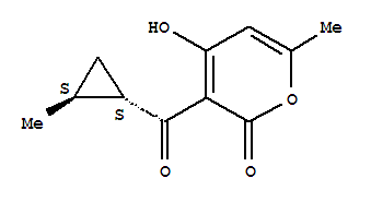 2H-pyran-2-one,4-hydroxy-6-methyl-3-[[(1r,2r)-2-methylcyclopropyl]carbonyl]-,rel-(9ci) Structure,823792-52-5Structure