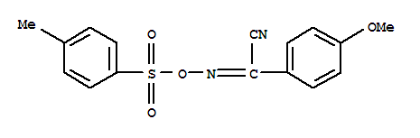 (Z,e)-2-(4-甲氧基苯基)([((4-甲基苯基)磺?；?氧基]亞氨基)乙腈結(jié)構(gòu)式_82424-53-1結(jié)構(gòu)式