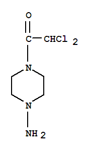 1-Piperazinamine, 4-(dichloroacetyl)-(9ci) Structure,82553-17-1Structure