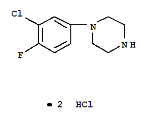 1-(3-氯-4-氟苯基)-哌嗪雙鹽酸鹽結(jié)構(gòu)式_827614-46-0結(jié)構(gòu)式