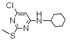 6-氯-N-環(huán)己基-2-(甲基硫代)嘧啶-4-胺結(jié)構(gòu)式_841260-73-9結(jié)構(gòu)式