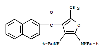 [4,5-雙[(1,1-二甲基乙基)氨基]-2-(三氟甲基)-3-呋喃]-2-萘甲酮結構式_845965-07-3結構式