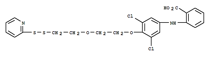2-[[3,5-二氯-4-[2-[2-(2-吡啶二硫代)乙氧基]乙氧基]苯基]氨基]-苯甲酸結構式_851962-11-3結構式