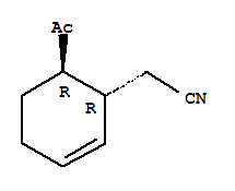 反式-(9ci)-6-乙?；?,2-環(huán)己烯-1-乙腈結(jié)構(gòu)式_85251-21-4結(jié)構(gòu)式