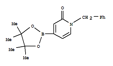 1-芐基-4-(4,4,5,5-四甲基-[1,3,2]二噁硼烷-2-基)-1H-吡啶-2-酮結(jié)構(gòu)式_870067-55-3結(jié)構(gòu)式