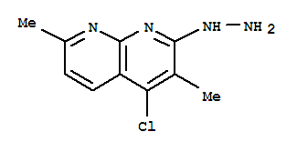 1-(5-氯-2,6-二甲基-1,8-萘-7-基)肼結(jié)構(gòu)式_874825-73-7結(jié)構(gòu)式
