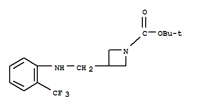 1-Boc-3-([(2-三氟甲基-苯基)-氨基]-甲基)-氮雜丁烷結(jié)構(gòu)式_887590-20-7結(jié)構(gòu)式