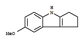 1,2,3,4-四氫-7-甲氧基-環(huán)戊并[b]吲哚結(jié)構(gòu)式_89169-57-3結(jié)構(gòu)式