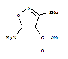 (7ci)-5-氨基-3-(甲基硫代)-4-異噁唑羧酸甲酯結(jié)構式_89533-01-7結(jié)構式