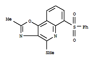 2-甲基-4-(甲基硫代)-6-(苯基磺?；?-噁唑并[4,5-c]喹啉結構式_899793-18-1結構式