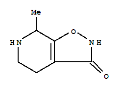 (9ci)-4,5,6,7-四氫-7-甲基-異噁唑并[5,4-c]吡啶-3(2H)-酮結(jié)構(gòu)式_91305-30-5結(jié)構(gòu)式