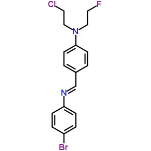 4-[[(4-溴苯基)亞氨基]甲基]-n-(2-氯乙基)-n-(2-氟乙基)-苯胺結(jié)構(gòu)式_1233-90-5結(jié)構(gòu)式