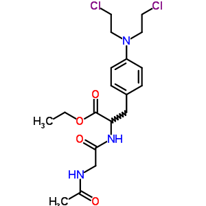 2-[(2-乙酰氨基乙?；?氨基]-3-[4-[雙(2-氯乙基)氨基]苯基]丙酸乙酯結構式_13555-19-6結構式
