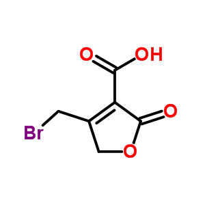 4-(溴甲基)-2,5-二氫-2-氧代-3-呋喃羧酸結構式_13830-90-5結構式