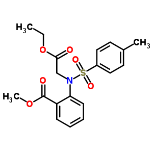 2-[(2-乙氧基-2-氧代乙基)[(4-甲基苯基)磺?；鵠氨基]-苯甲酸甲酯結(jié)構(gòu)式_14370-73-1結(jié)構(gòu)式
