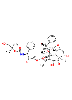 4-乙酰氧基-1,7,10-三羥基-13-{[2-羥基-3-({[(1-羥基-2-甲基-2-丙基)氧基]羰基}氨基)-3-苯基丙?；鵠氧基}-9-氧代-5,20-環(huán)氧tax-11-烯-2-基苯甲酸酯結(jié)構(gòu)式_154044-57-2結(jié)構(gòu)式