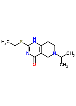 2-(乙基硫代)-5,6,7,8-四氫-6-(1-甲基乙基)-吡啶并[4,3-d]嘧啶-4(3H)-酮結構式_15637-62-4結構式