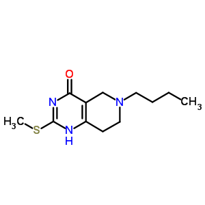6-丁基-5,6,7,8-四氫-2-(甲基硫代)-吡啶并[4,3-d]嘧啶-4(3h)-酮結構式_15637-63-5結構式