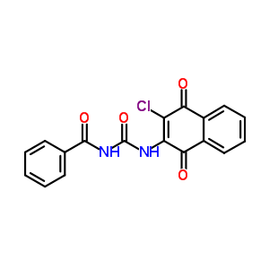 n-[[(3-氯-1,4-二氫-1,4-二氧代-2-萘)氨基]羰基]-苯甲酰胺結構式_16223-53-3結構式
