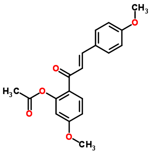 1-[2-(乙?；趸?-4-甲氧基苯基]-3-(4-甲氧基苯基)-2-丙烯-1-酮結(jié)構(gòu)式_1623-58-1結(jié)構(gòu)式