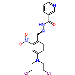 3-吡啶羧酸, 2-[[4-[雙(2-氯乙基)氨基]-2-硝基苯基]亞甲基]肼結構式_16230-82-3結構式