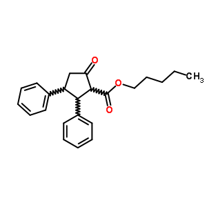 5-氧代-2,3-二苯基環(huán)戊烷羧酸戊酯結構式_1772-57-2結構式