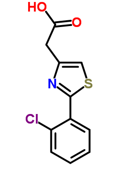2-(2-氯苯基)-1,3-噻唑-4-基]乙酸結(jié)構(gòu)式_17969-25-4結(jié)構(gòu)式